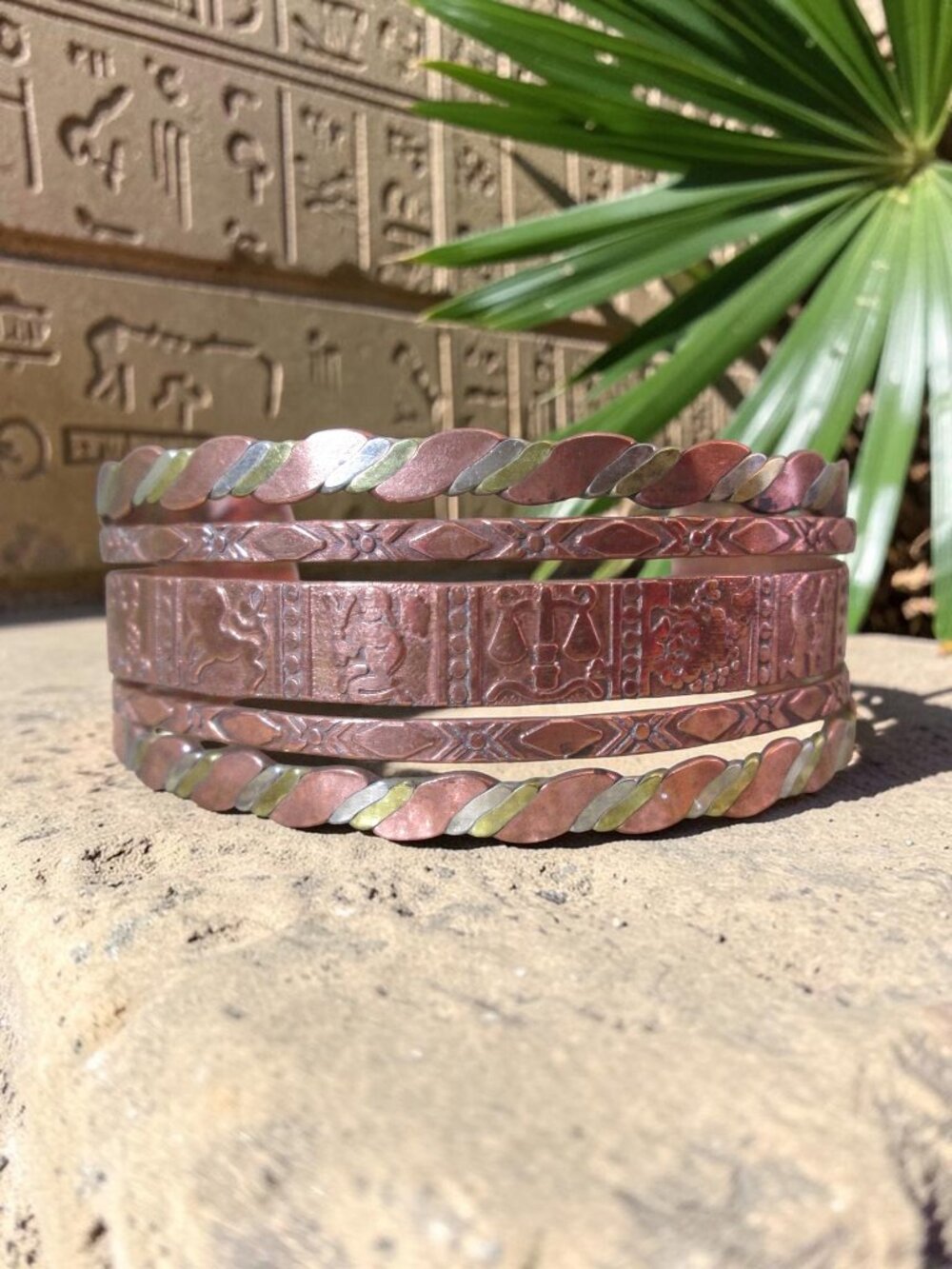 Mixed Metal Zodiac Cuff, Copper and Brass